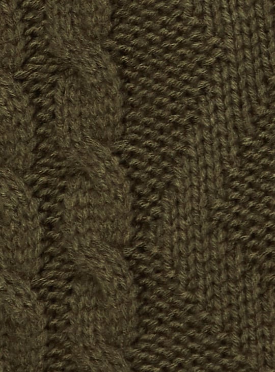 Women Cable Knit Hooded Cardigan