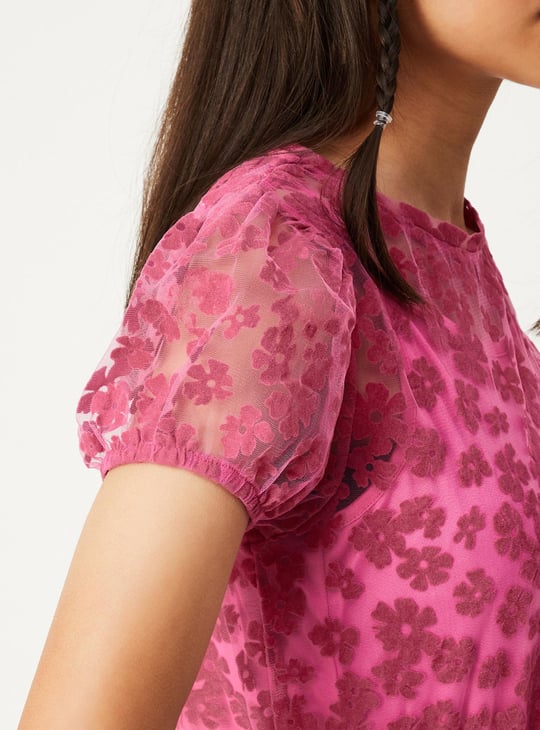 Girls Floral Printed Top