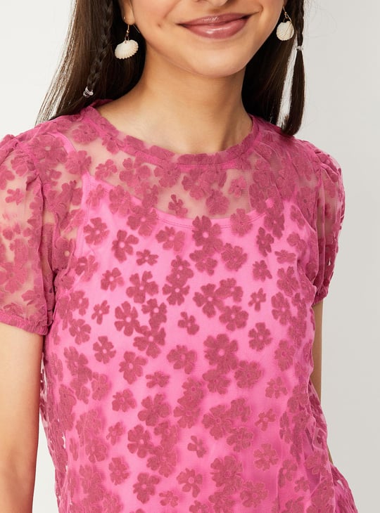 Girls Floral Printed Top
