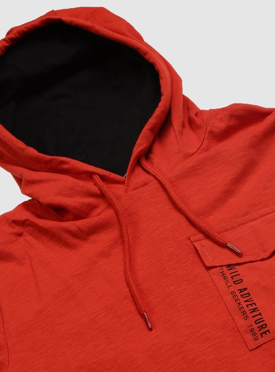 Boys Solid Hooded T-shirt