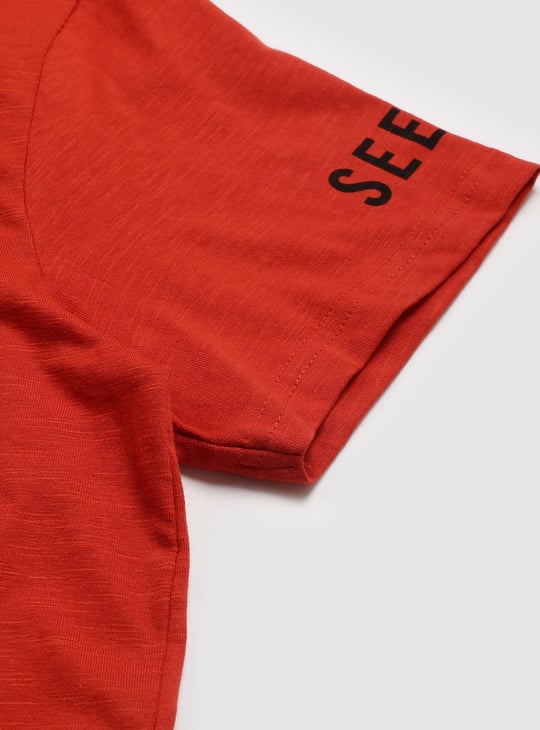 Boys Solid Hooded T-shirt
