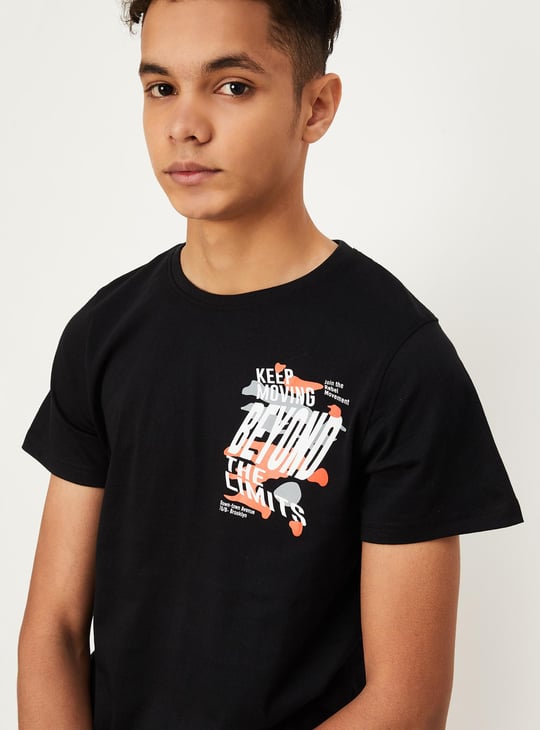 Boys Back Graphic Printed T-shirt