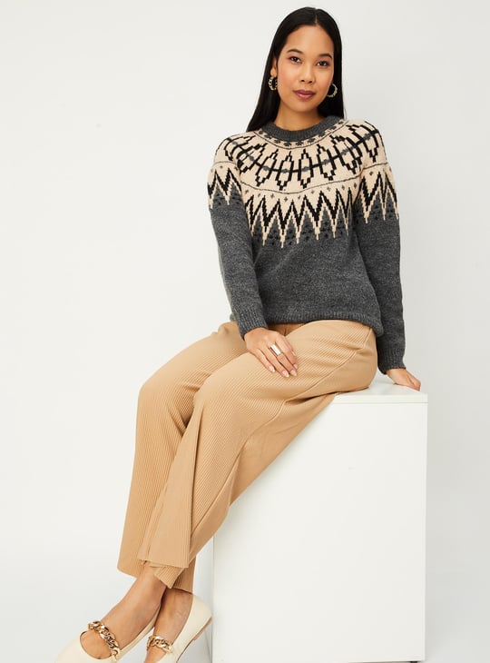Women Fair Isle Knitted Jumper