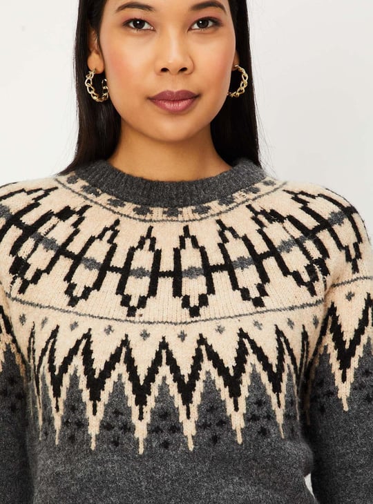 Women Fair Isle Knitted Jumper