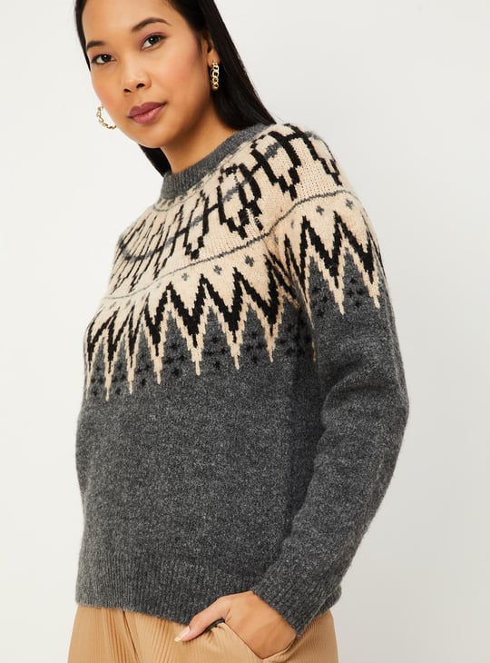 Women Fair Isle Knitted Jumper
