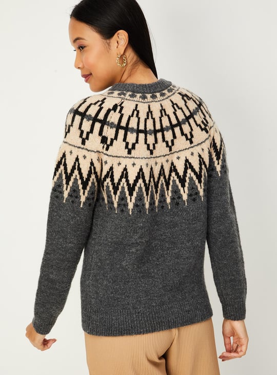 Women Fair Isle Knitted Jumper