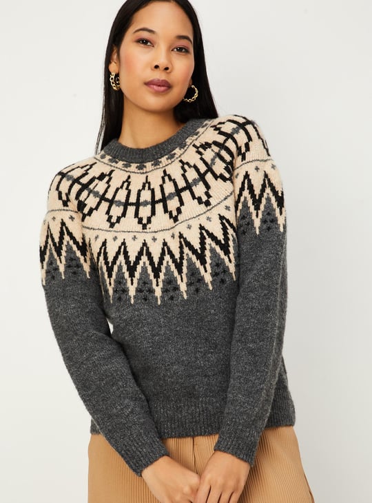 Women Fair Isle Knitted Jumper