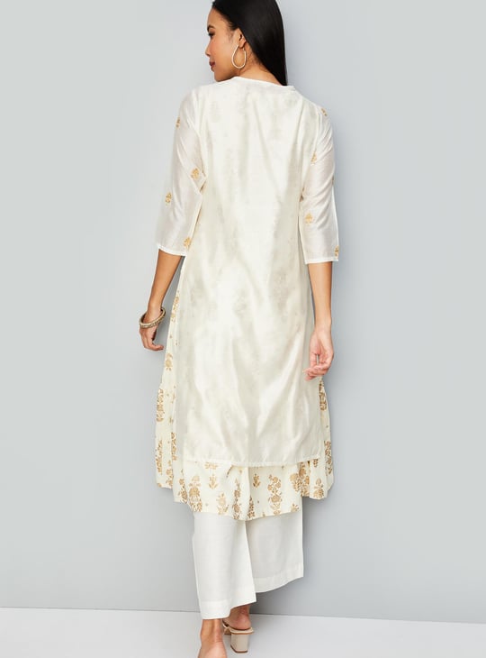Women Embroidered Layered Kurta