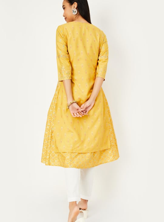 Women Printed Layered Kurta