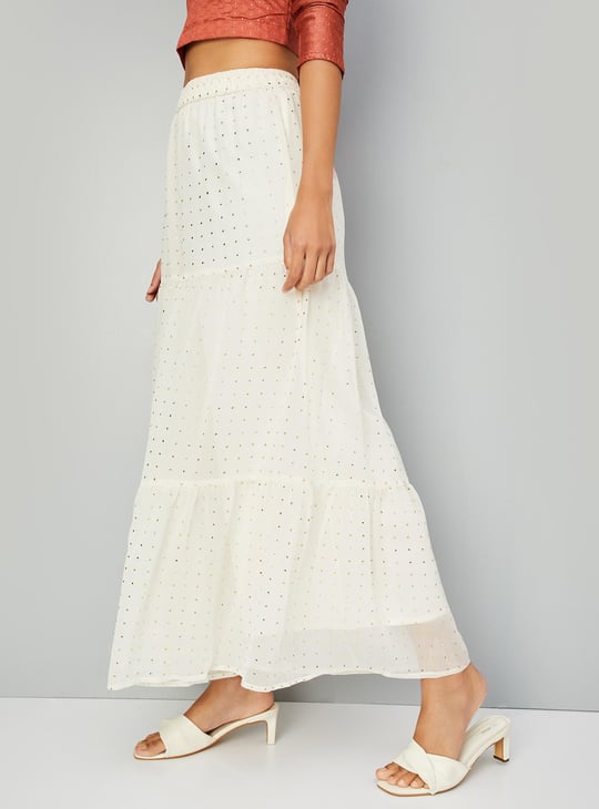 Women Embellished Tiered Sharara Pants