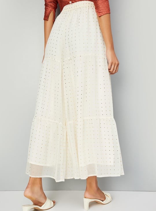 Women Embellished Tiered Sharara Pants