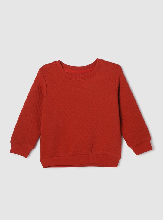 Boys Textured Sweatshirt