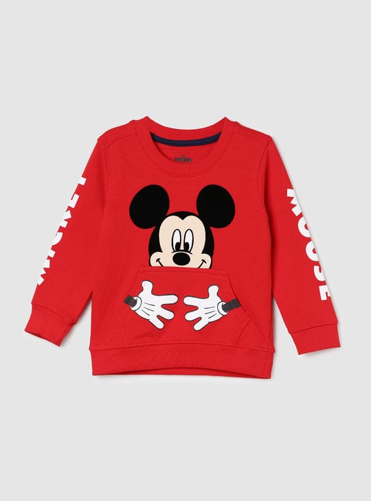 Boys Mickey Mouse Printed Sweatshirt