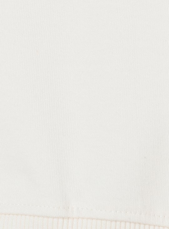 Girls Printed Ribbed Sweatshirt