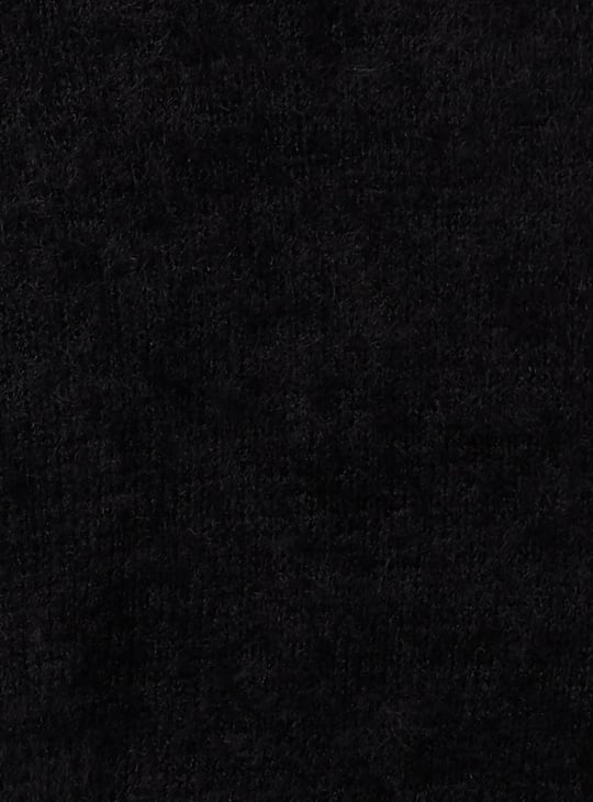 Women Fur Cardigan with Embellished Button