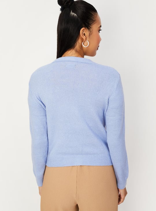 Women Pearl Embellished Cardigan