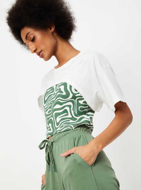 Women Athleisure Crop T-shirt