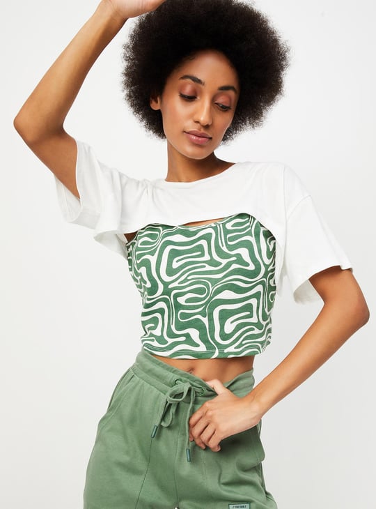 Women Athleisure Crop T-shirt