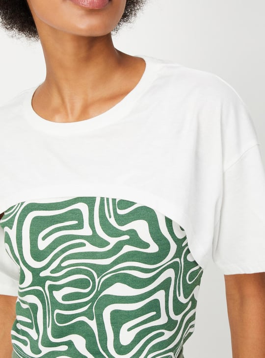 Women Athleisure Crop T-shirt