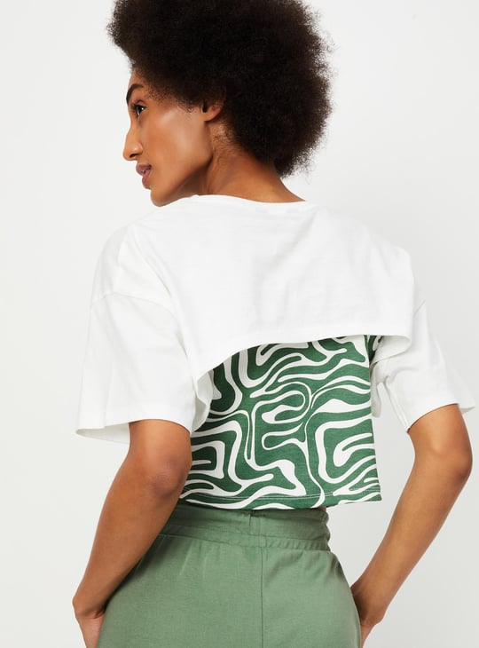 Women Athleisure Crop T-shirt