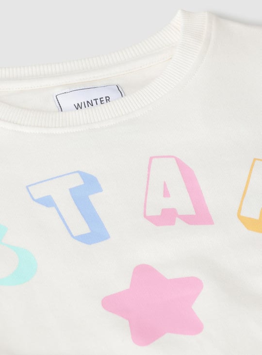 Girls Printed Sweatshirt