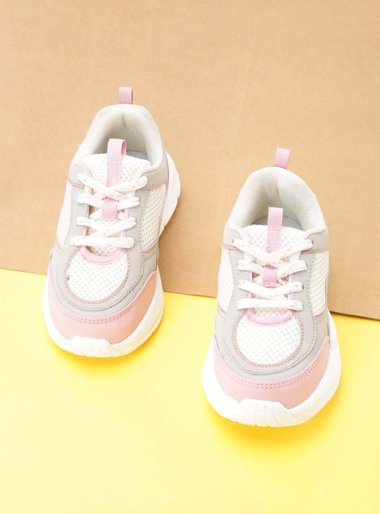 Girls Mesh Panel Athleisure Shoes
