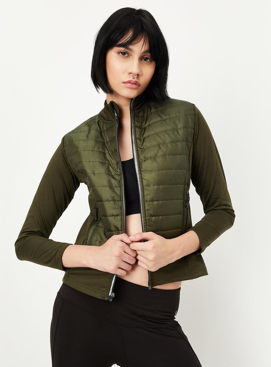 Women Quilted Jacket Green