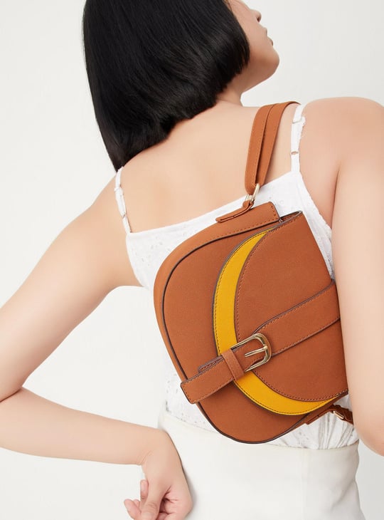 Women Colourblocked Sling Bag