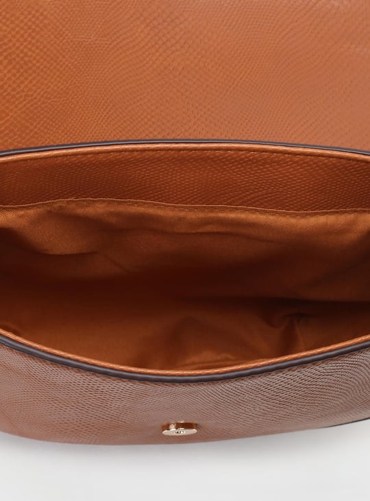 Women Textured Half Moon Sling Bag