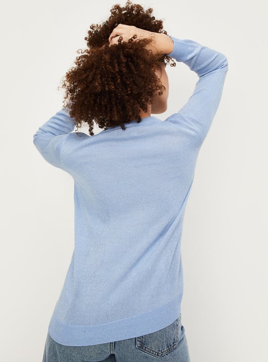 Women Solid Knitted Sweater