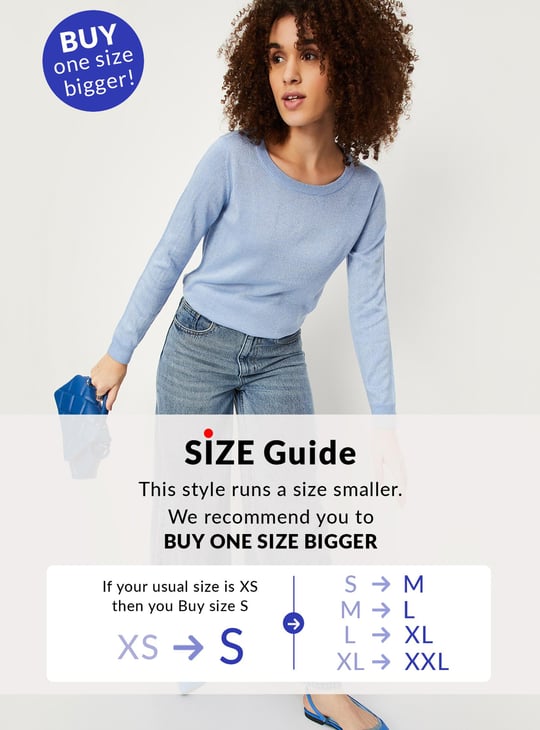Women Solid Knitted Sweater