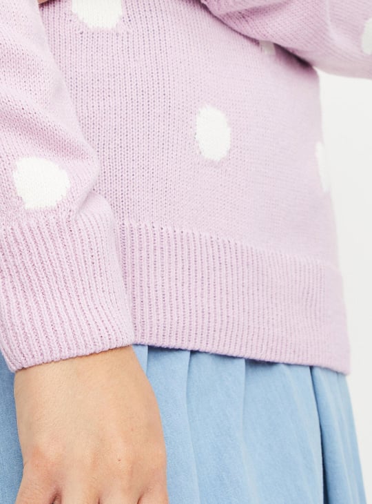 Women Polka Dot Sweater