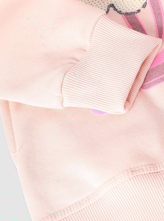 Girls Sequinned Zip Front Hoodie