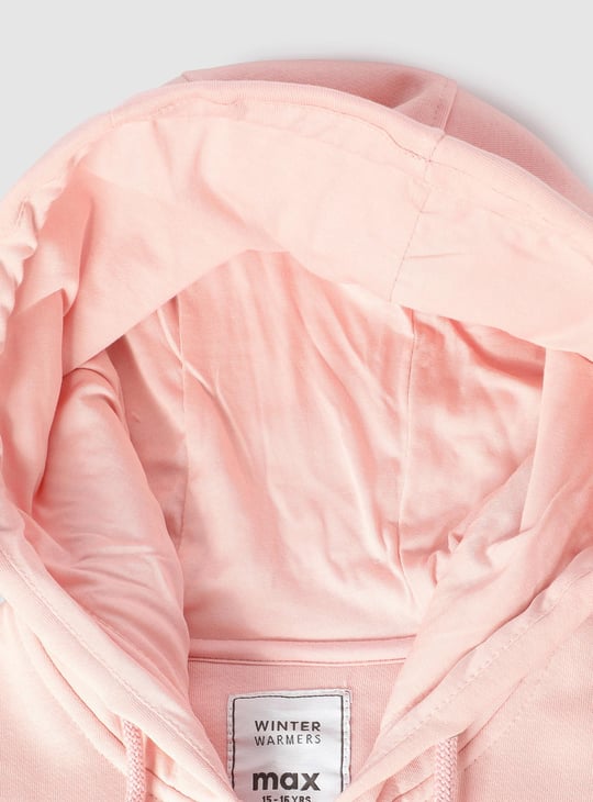 Girls Sequinned Zip Front Hoodie