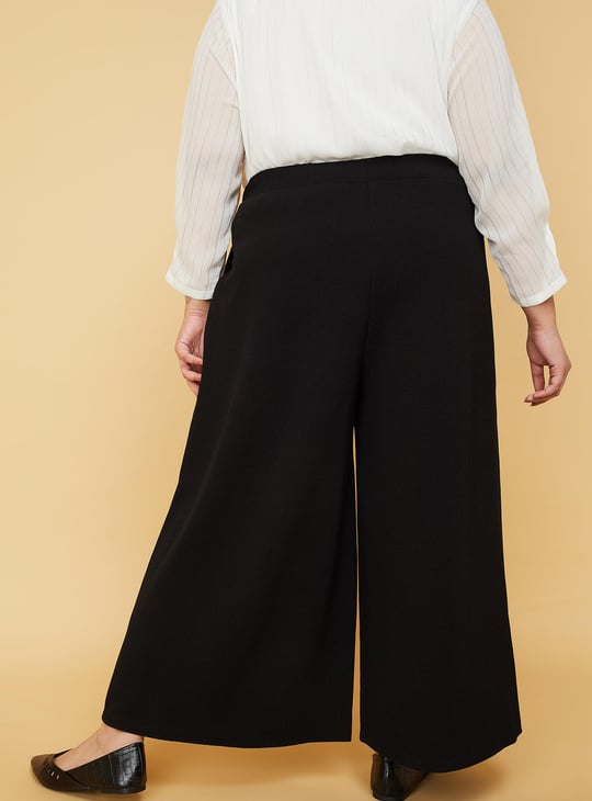 Women Jacquard Wide Leg Trousers