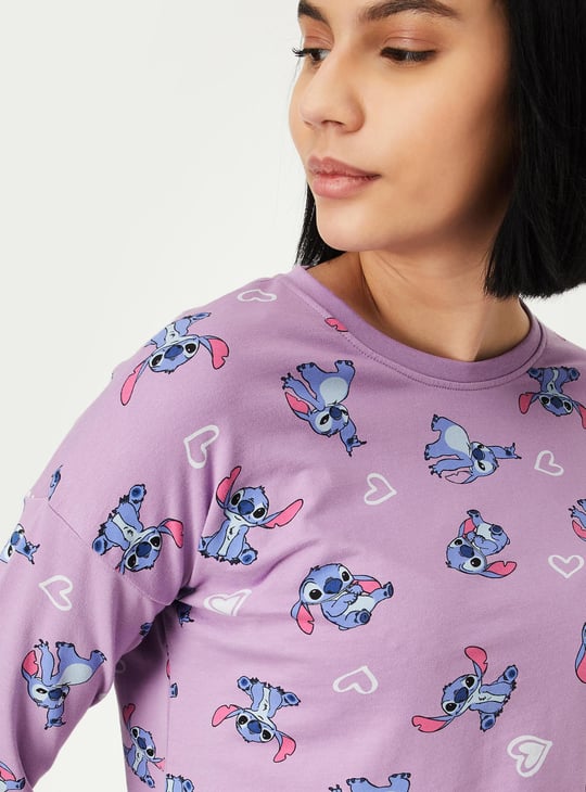 Women Stitch Printed PJ Set