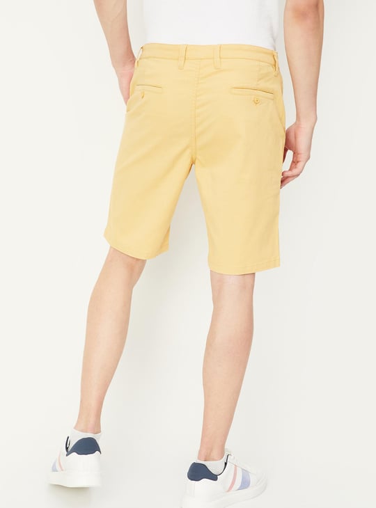 Men Solid Bermuda Shorts