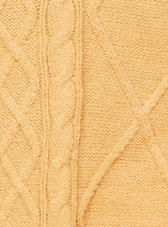 Women Cable Knit Hooded Cardigan