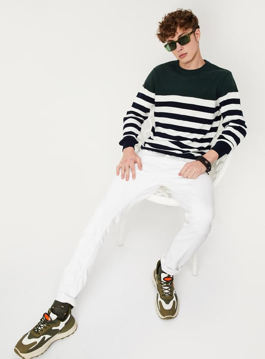 Men Striped Slim Fit Sweater