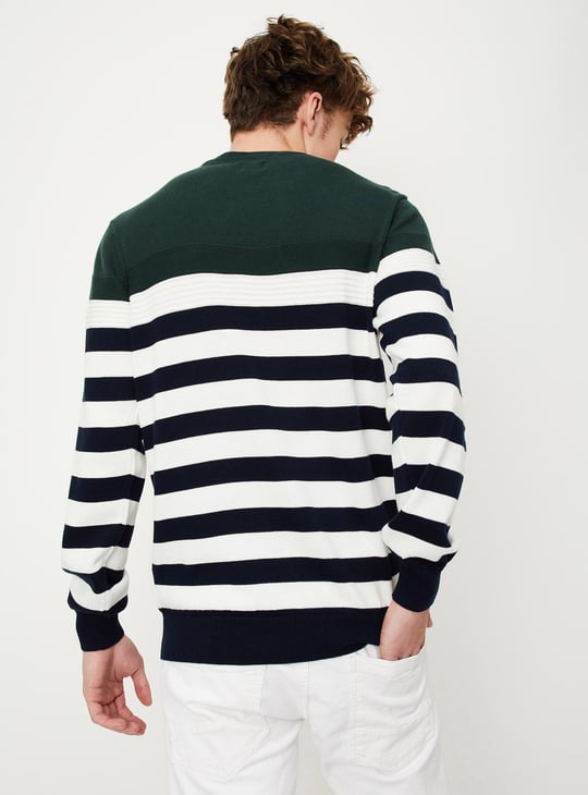 Men Striped Slim Fit Sweater