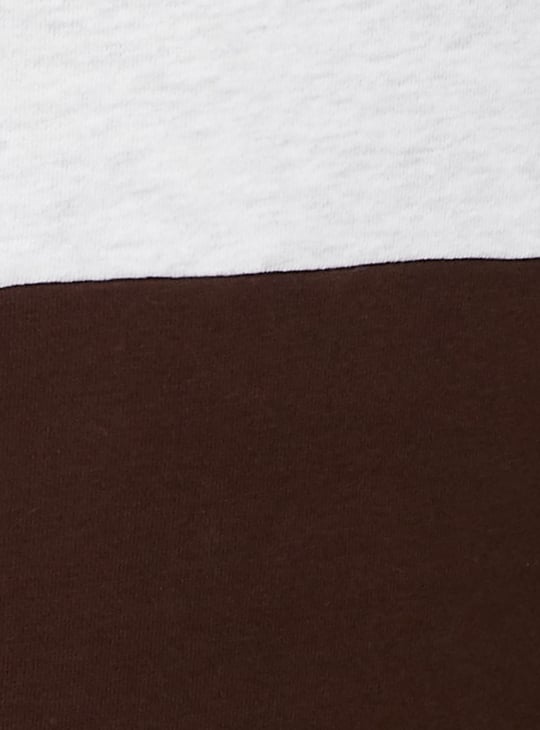Men Colourblocked Hooded Sweatshirt