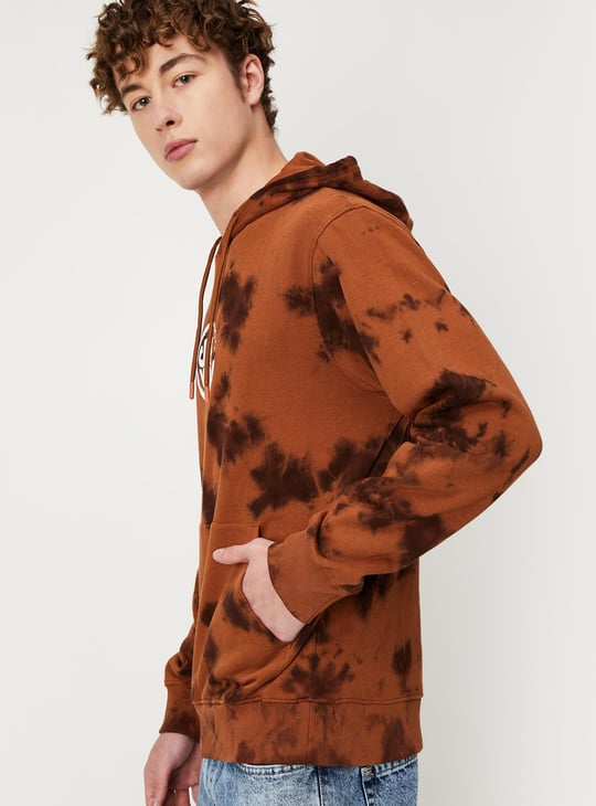 Men Tie & Dye Hooded Sweatshirt