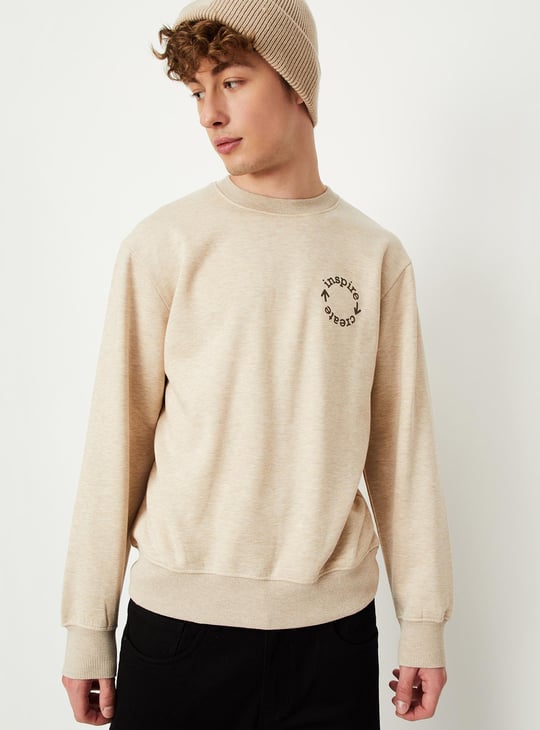 Men Slogan Printed Sweatshirt