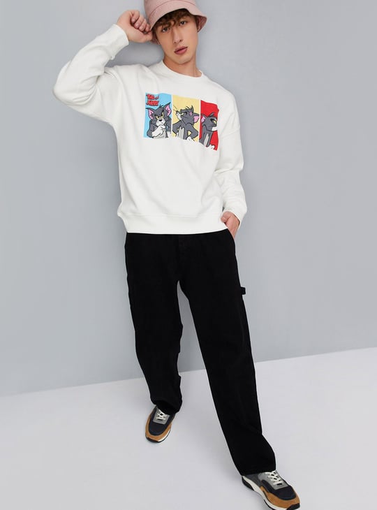 Men Tom & Jerry Printed Sweatshirt