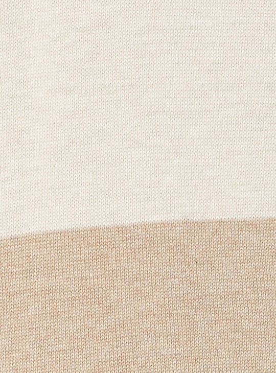 Men Colourblocked Flat Knit Sweater