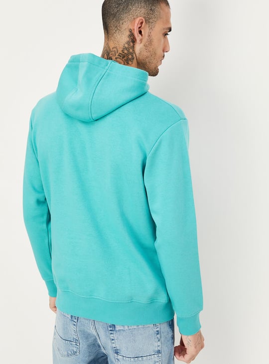 Men Solid Hooded Sweatshirt