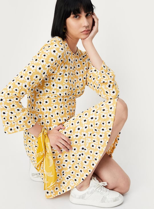 Women Floral Printed Fit and Flare Dress