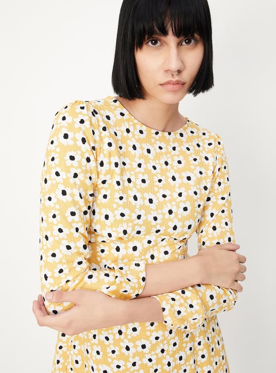 Women Floral Printed Fit and Flare Dress