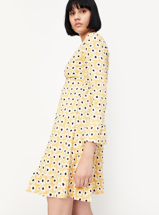 Women Floral Printed Fit and Flare Dress