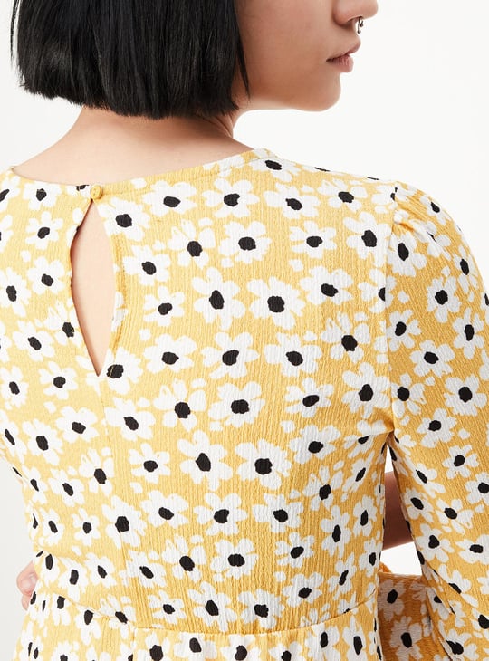 Women Floral Printed Fit and Flare Dress